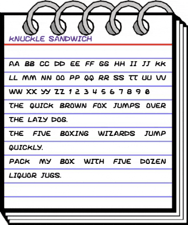 Knuckle sandwich Regular animated font preview