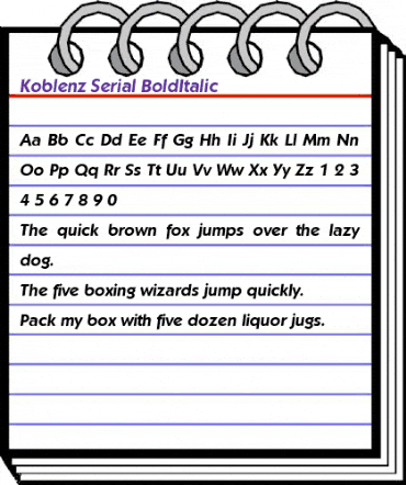 Koblenz-Serial BoldItalic animated font preview Koblenz-Serial BoldItalic animated font preview