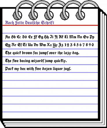 Koch Fette Deutsche Schrift Regular animated font preview Koch Fette Deutsche Schrift Regular animated font preview