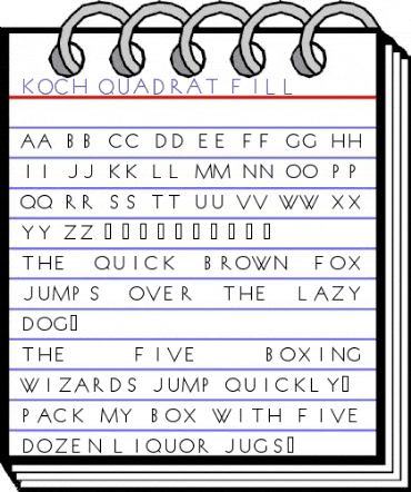 Koch Quadrat Fill Regular animated font preview