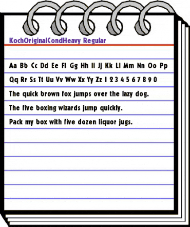 KochOriginalCondHeavy Regular animated font preview KochOriginalCondHeavy Regular animated font preview