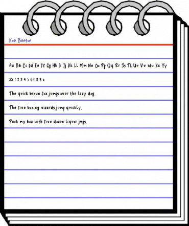 Koe Benson Regular animated font preview Koe Benson Regular animated font preview