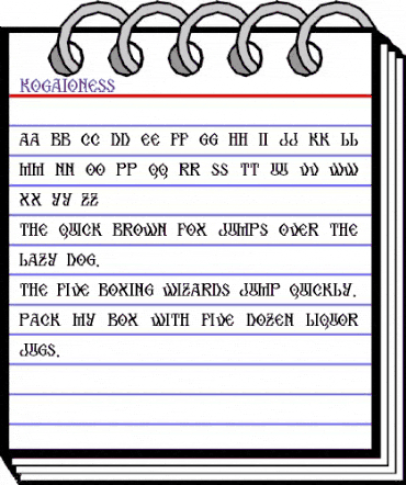 KogaionESS Regular animated font preview