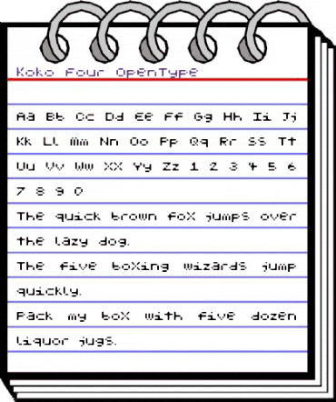 Koko Four animated font preview Koko Four animated font preview