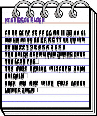 Kolossal black Regular animated font preview