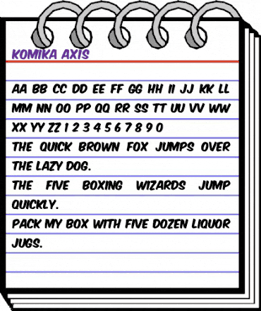 Komika Axis Regular animated font preview Komika Axis Regular animated font preview