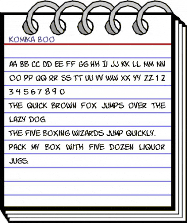 Komika Boo Regular animated font preview