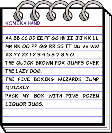 Komika Hand Regular animated font preview