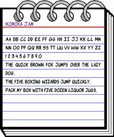 Komika Jam Regular animated font preview