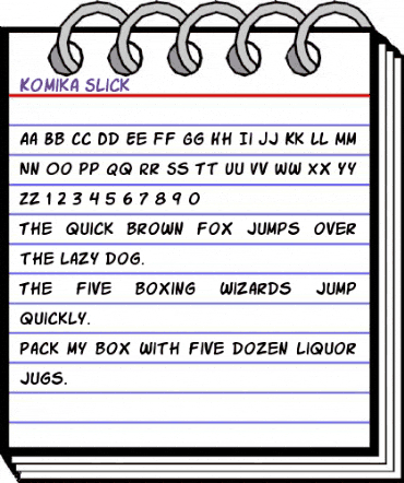 Komika Slick Regular animated font preview Komika Slick Regular animated font preview