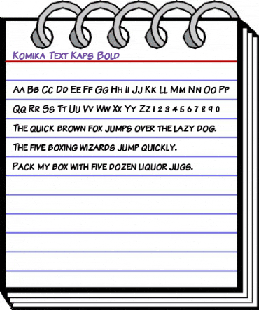 Komika Text Kaps Bold animated font preview