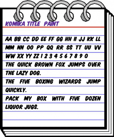 Komika Title - Paint Regular animated font preview Komika Title - Paint Regular animated font preview