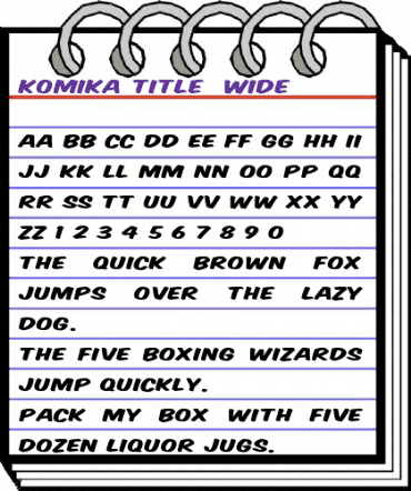 Komika Title - Wide Regular animated font preview Komika Title - Wide Regular animated font preview