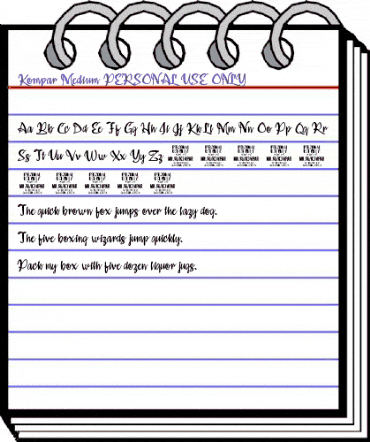 Kompar Medium PERSONAL USE ONLY Regular animated font preview Kompar Medium PERSONAL USE ONLY Regular animated font preview