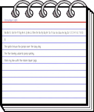 Komunique Light animated font preview Komunique Light animated font preview