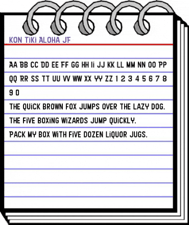 KonTikiAlohaJF Regular animated font preview KonTikiAlohaJF Regular animated font preview
