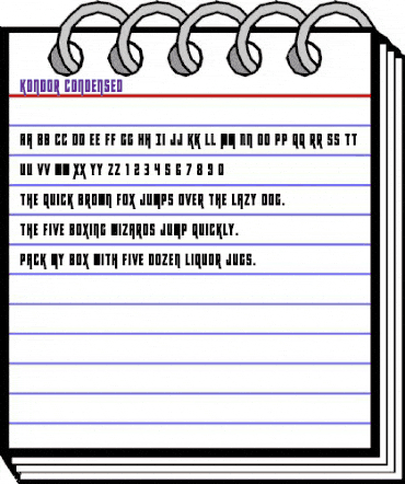 Kondor Condensed Condensed animated font preview Kondor Condensed Condensed animated font preview