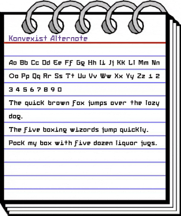 Konvexist Regular animated font preview Konvexist Regular animated font preview