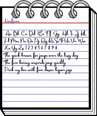 Koofinee Regular animated font preview Koofinee Regular animated font preview