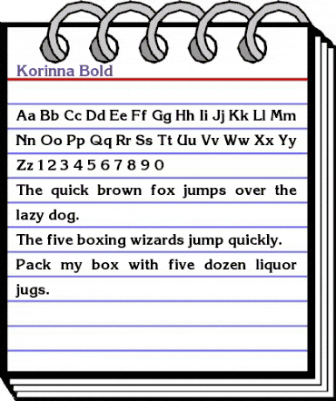 Korinna Bold animated font preview