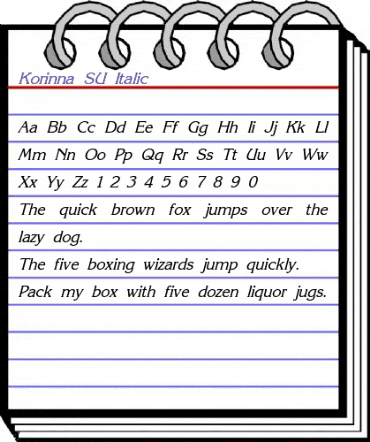 Korinna_SU Italic animated font preview