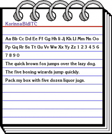 KorinnaBldITC Medium animated font preview KorinnaBldITC Medium animated font preview