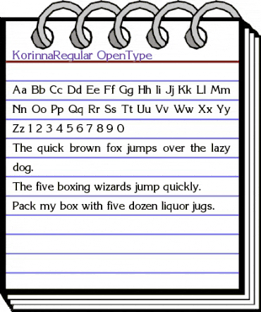 Korinna Regular animated font preview Korinna Regular animated font preview