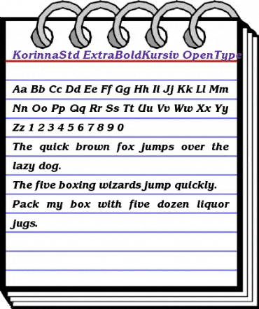 ITC Korinna Std Extra Bold Kur animated font preview