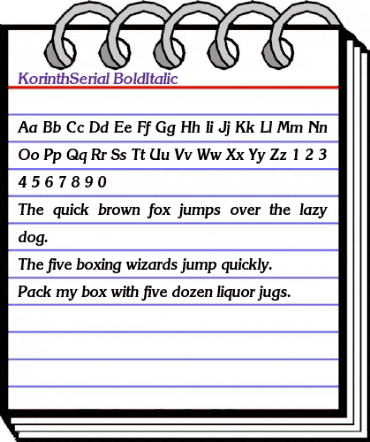 KorinthSerial BoldItalic animated font preview KorinthSerial BoldItalic animated font preview