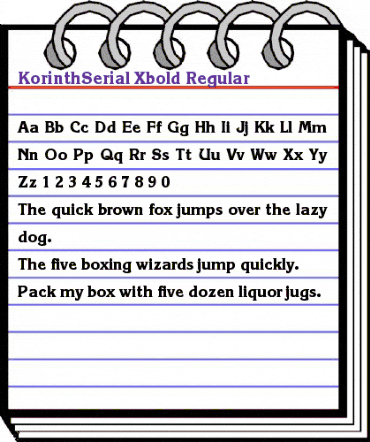 KorinthSerial-Xbold Regular animated font preview