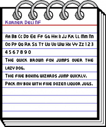 Korner Deli NF Regular animated font preview Korner Deli NF Regular animated font preview