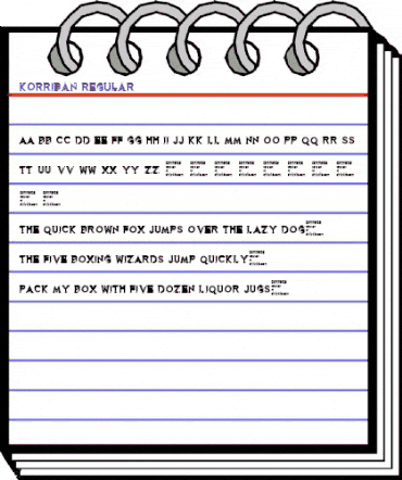 Korriban Regular animated font preview Korriban Regular animated font preview