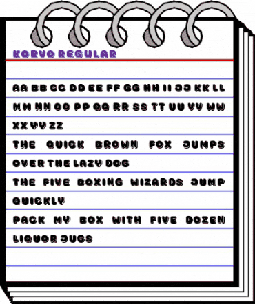 Korvo Regular animated font preview Korvo Regular animated font preview