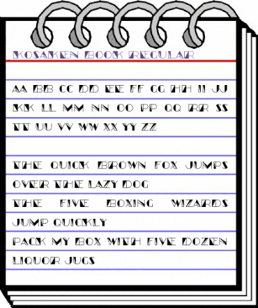 Kosaken Book Regular animated font preview Kosaken Book Regular animated font preview