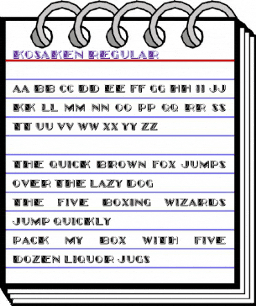 Kosaken Regular animated font preview Kosaken Regular animated font preview