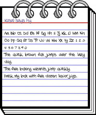 Kosal says hy Regular animated font preview Kosal says hy Regular animated font preview