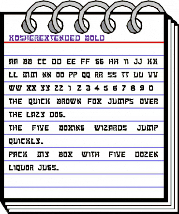 KosherExtended Bold animated font preview