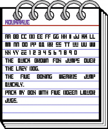 KoukakuE Regular animated font preview