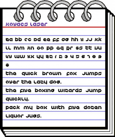 Kovacs Laser Regular animated font preview