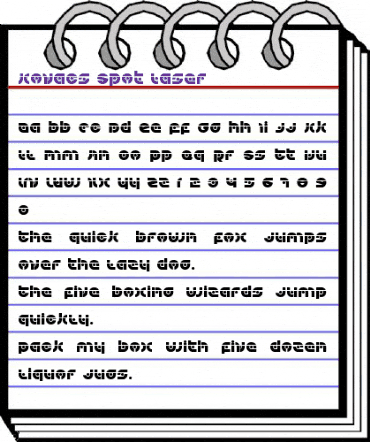Kovacs Spot Laser Regular animated font preview Kovacs Spot Laser Regular animated font preview