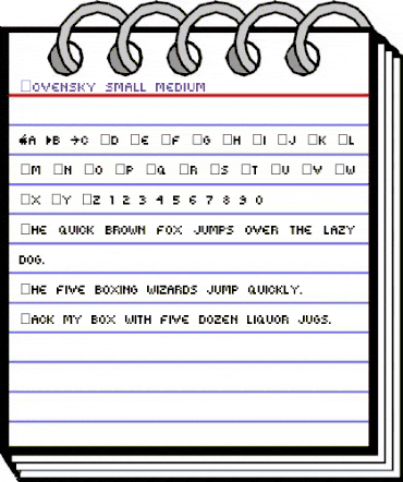 Kovensky-small medium animated font preview