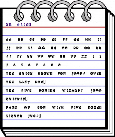 KR Alien Regular animated font preview