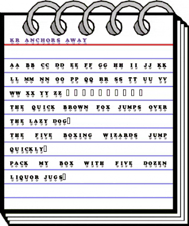 KR Anchors Away Regular animated font preview KR Anchors Away Regular animated font preview