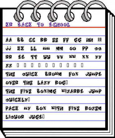 KR Back To School Regular animated font preview