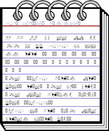 KR Easter Bunnies Regular animated font preview