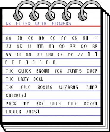 KR Filled With Flowers Regular animated font preview KR Filled With Flowers Regular animated font preview