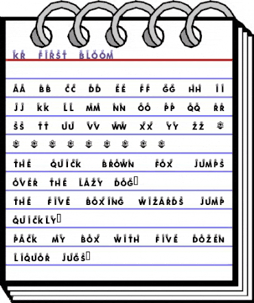 KR First Bloom Regular animated font preview KR First Bloom Regular animated font preview