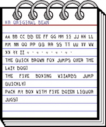 KR Original Bean Regular animated font preview KR Original Bean Regular animated font preview