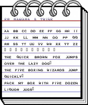 KR Ramara's Twink Regular animated font preview KR Ramara's Twink Regular animated font preview