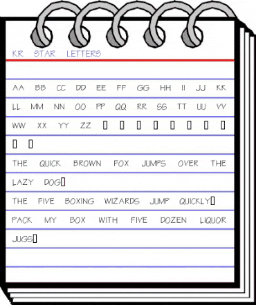 KR Star Letters Regular animated font preview